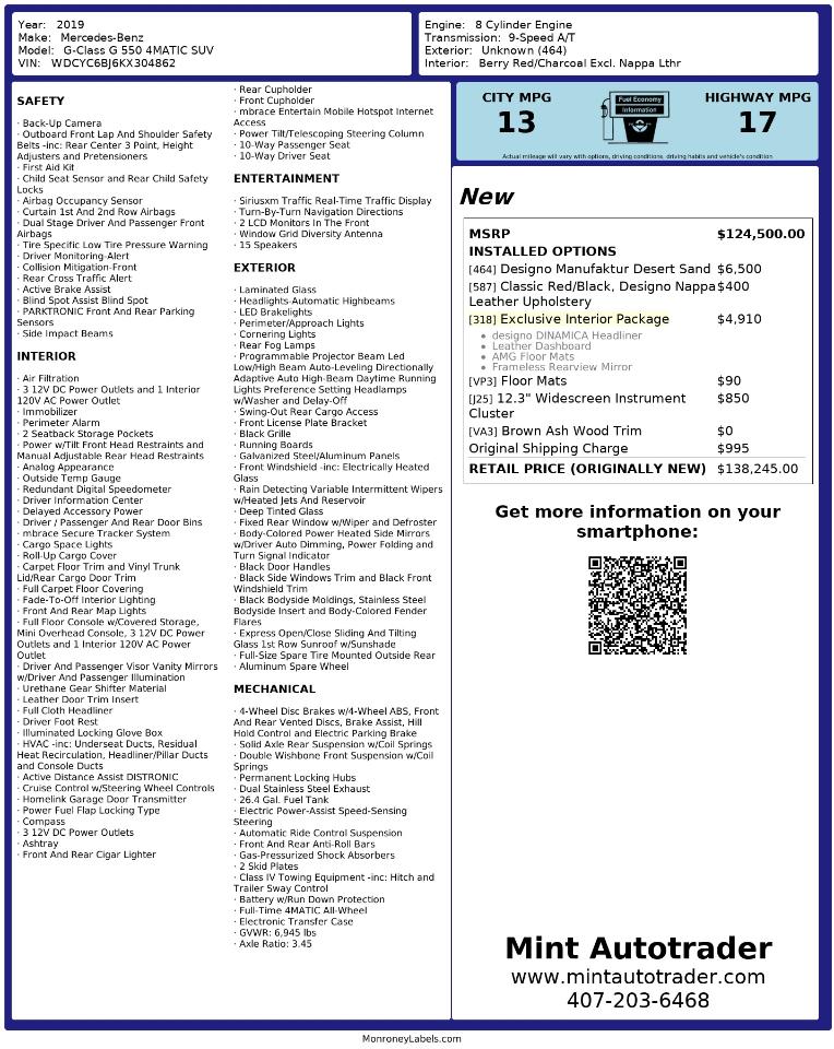 Mercedes-Benz G-Class  2019