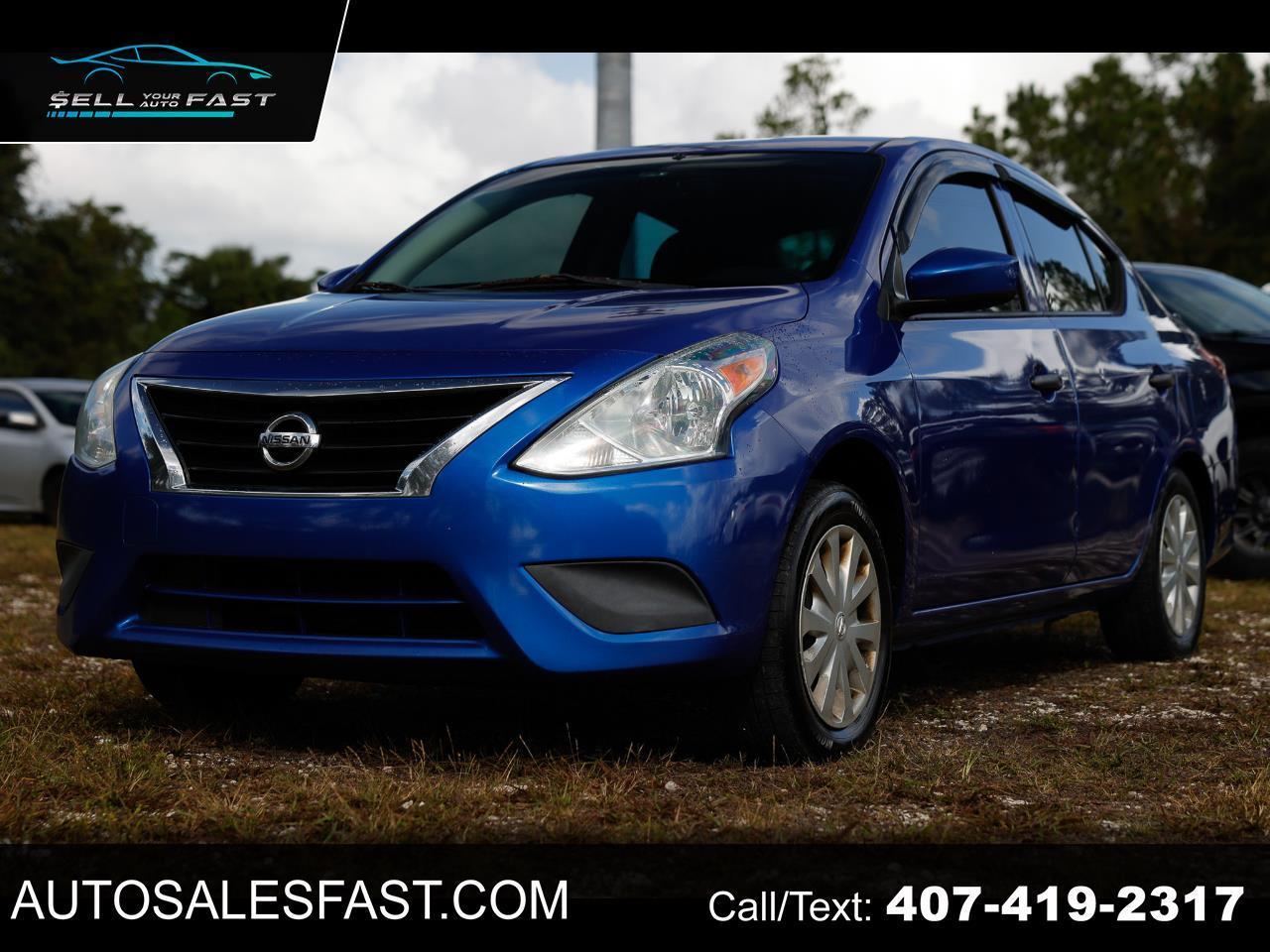 Blue 2017 Nissan Versa Sedan Front-Wheel Drive Continuously Variable Transmission