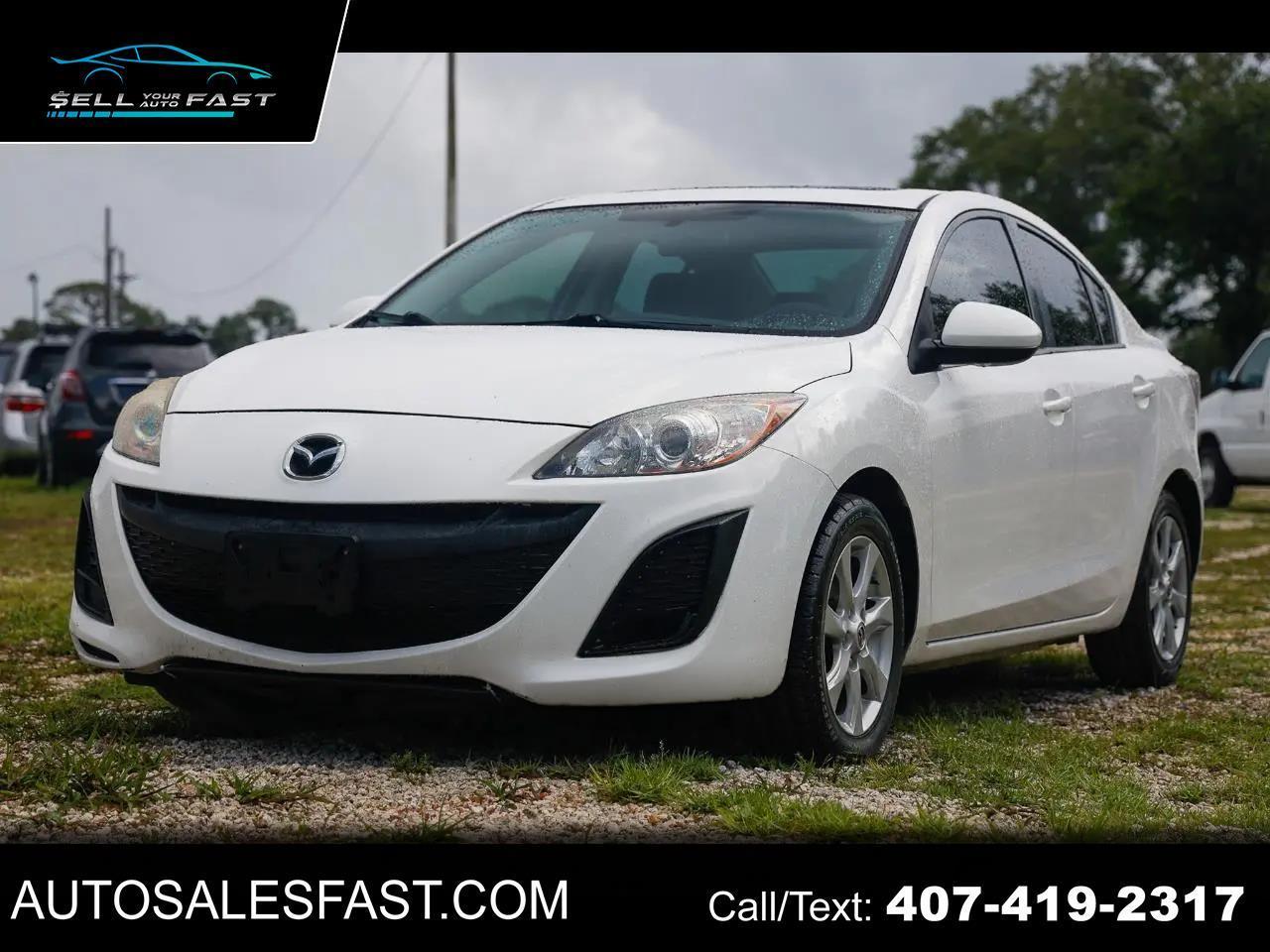 White 2011 Mazda MAZDA3 Sedan Front-Wheel Drive Automatic
