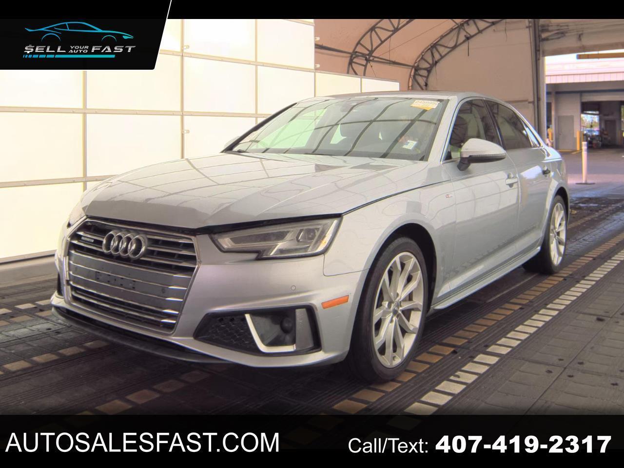2019 Audi A4 PREMIUM PLUS 4DR SEDAN AWD