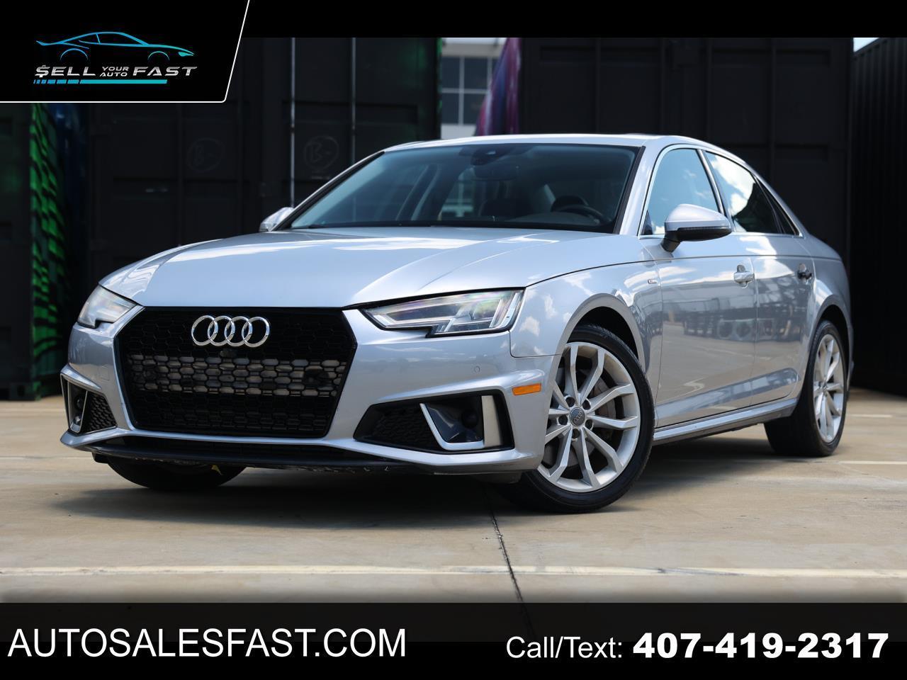 2019 Audi A4 PREMIUM PLUS 4DR SEDAN AWD