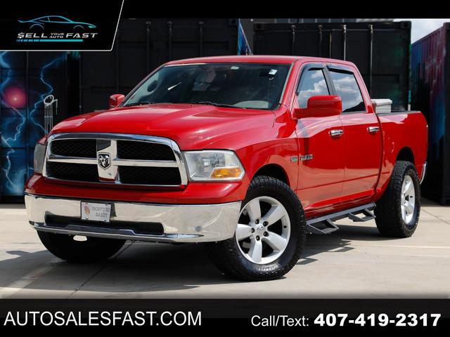 Red 2010 Dodge RAM 1500 Pickup Truck Four-Wheel Drive Automatic