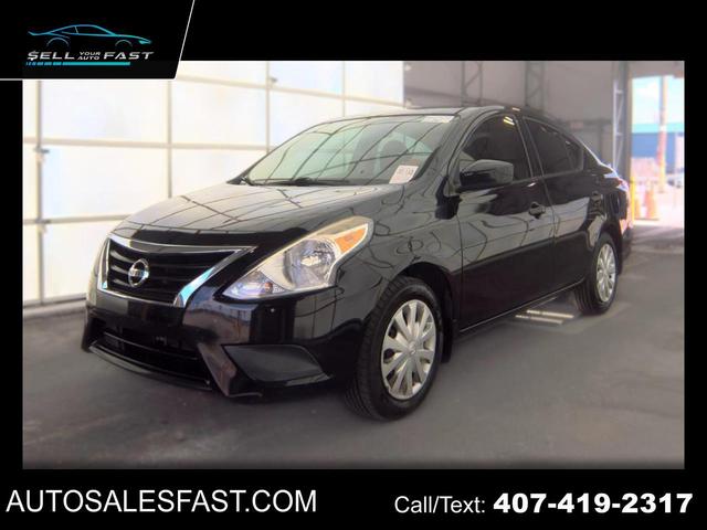 Black 2016 Nissan Versa Sedan Front-Wheel Drive Continuously Variable Transmission
