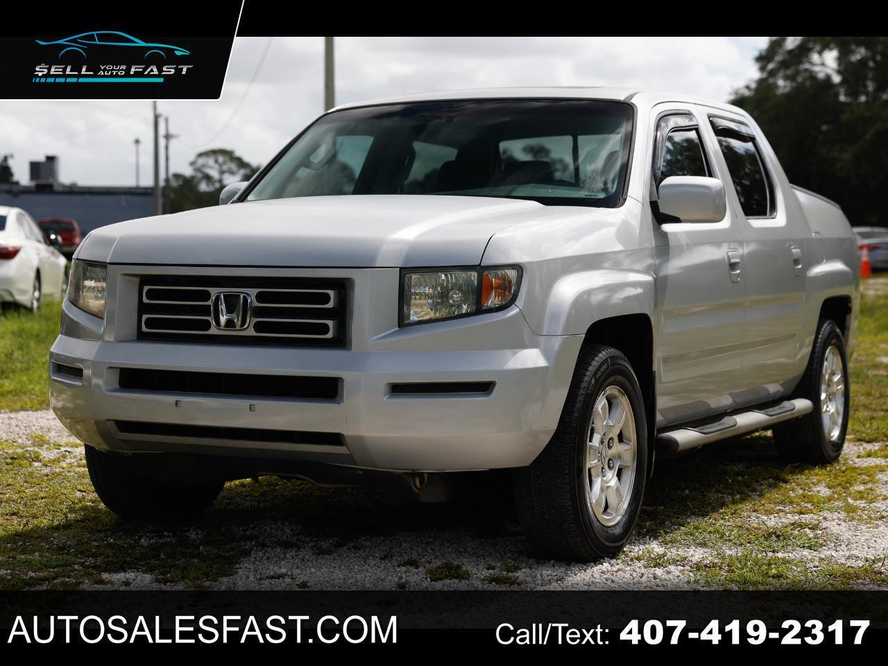 Silver 2008 Honda Ridgeline Pickup Truck Four-Wheel Drive Automatic