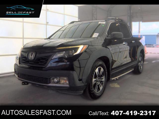 Black 2018 Honda Ridgeline Pickup Truck All-Wheel Drive Automatic