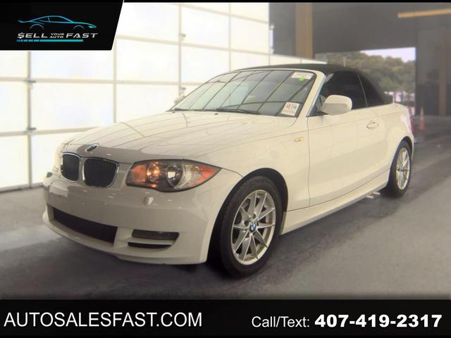 White 2011 BMW 1 Series Convertible Rear-Wheel Drive Automatic