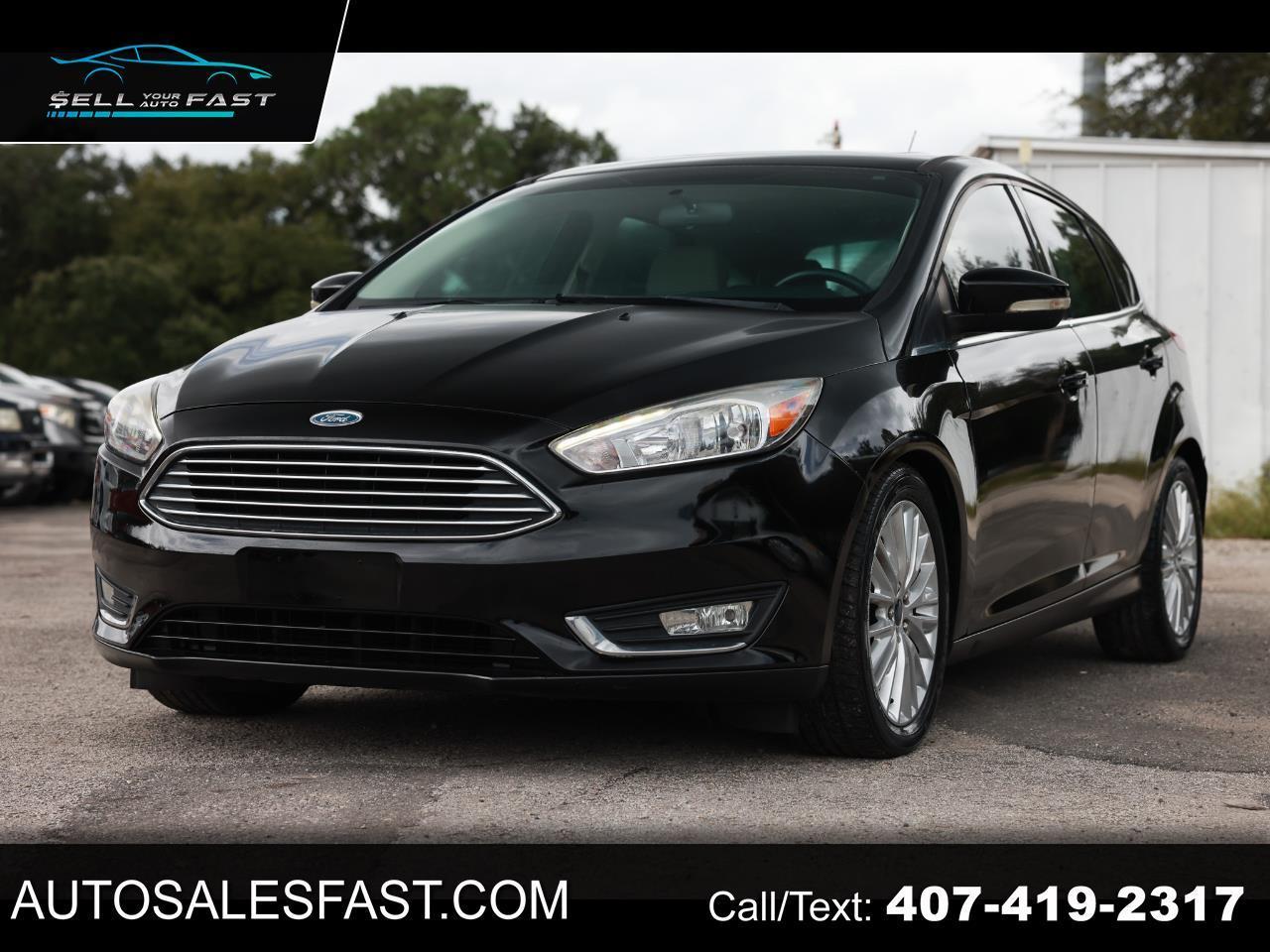 Black 2016 Ford Focus Hatchback Front-Wheel Drive Automatic