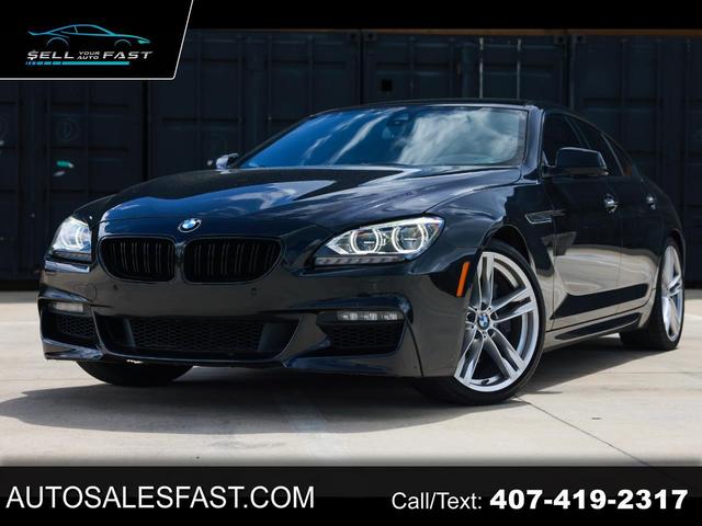 Black 2015 BMW 6 Series Sedan Rear-Wheel Drive Automatic