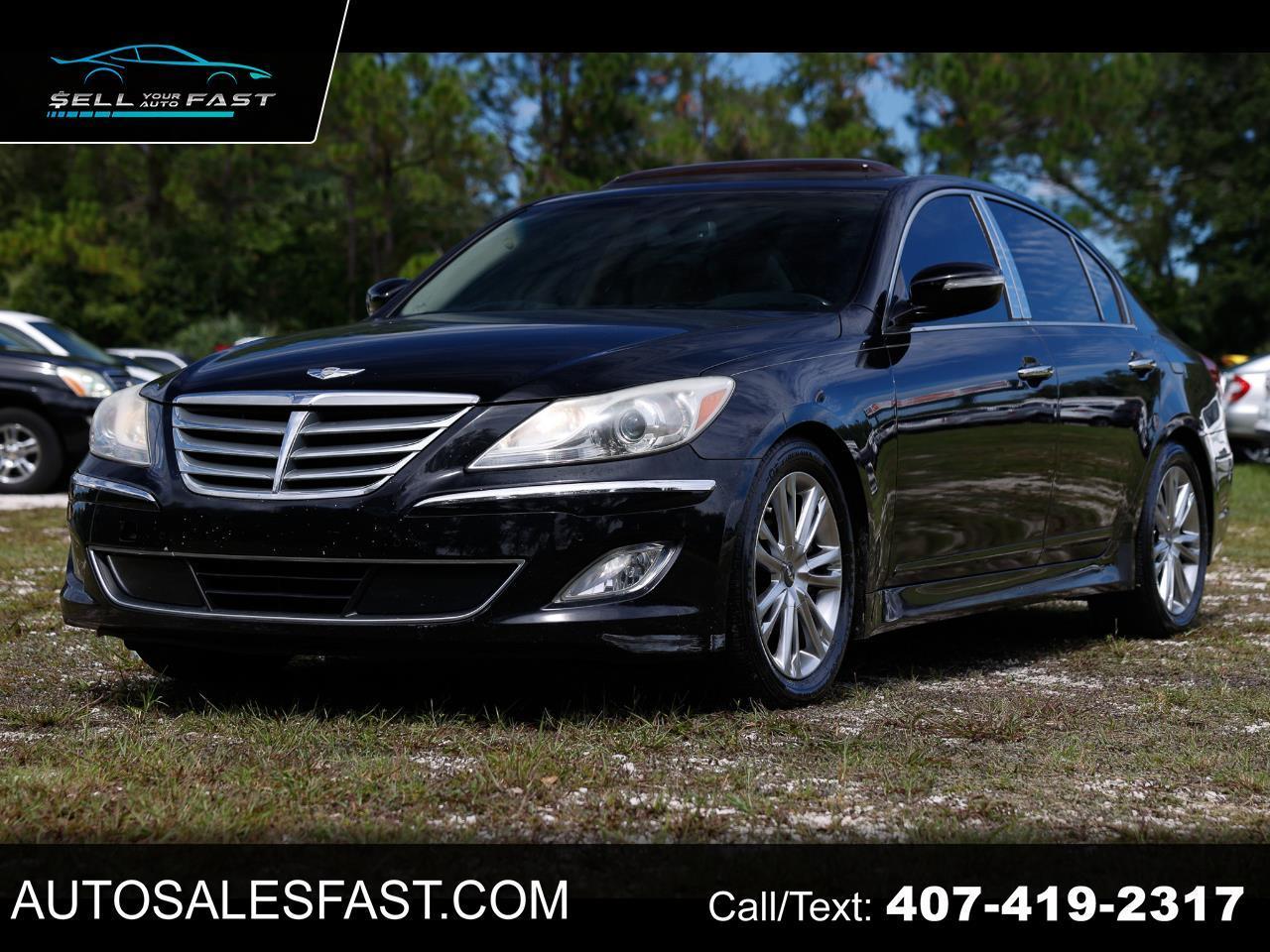 Black 2013 Hyundai Genesis Sedan Rear-Wheel Drive 8-Speed Automatic