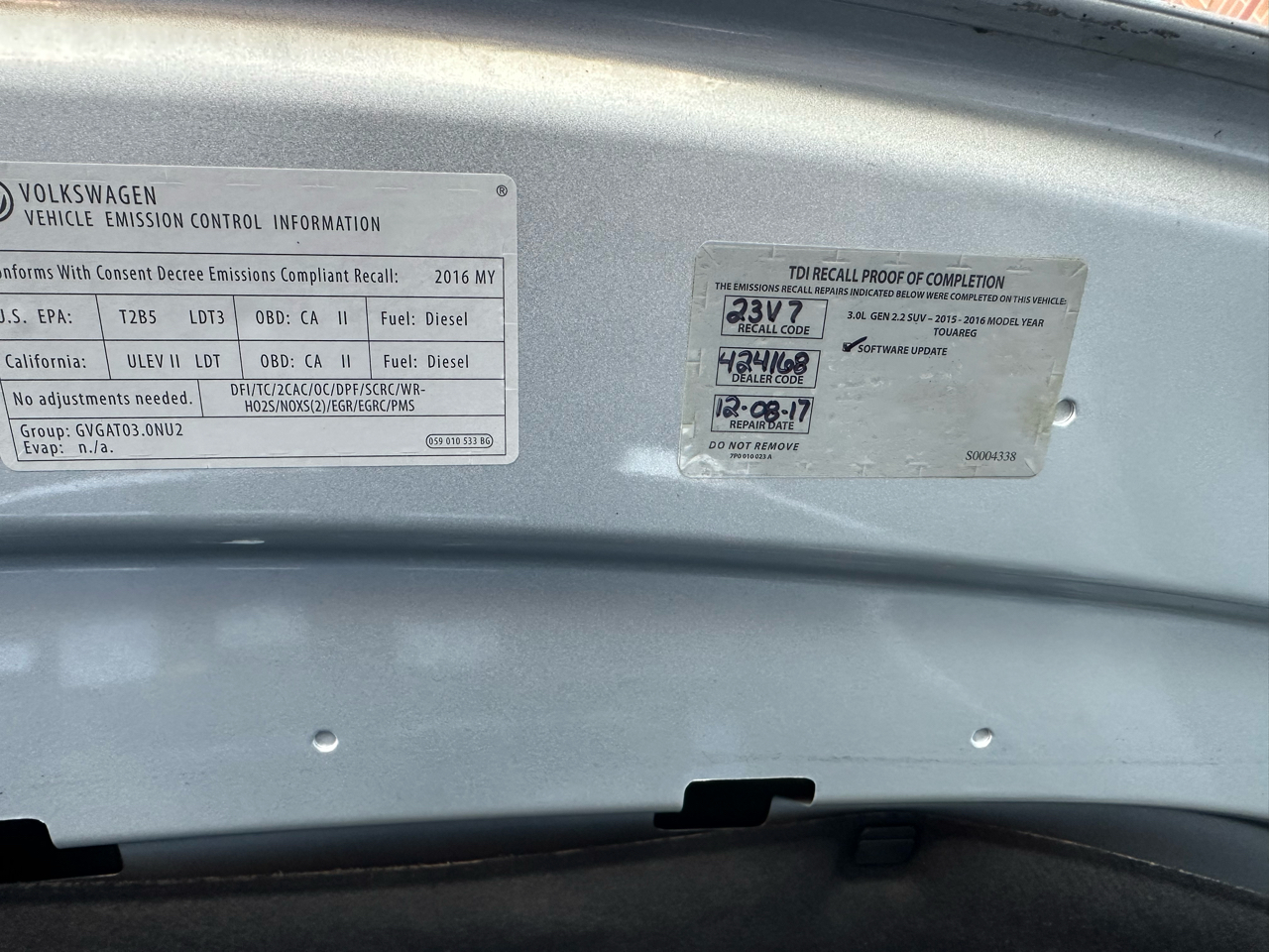 Volkswagen Touareg TDI Sport w/Technology 2016