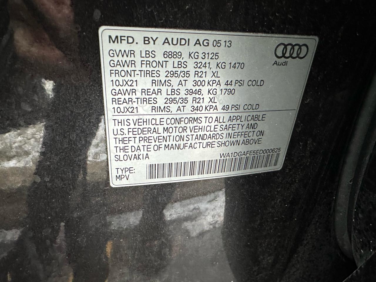 Audi Q7 3.0 S Line Prestige quattro 2014