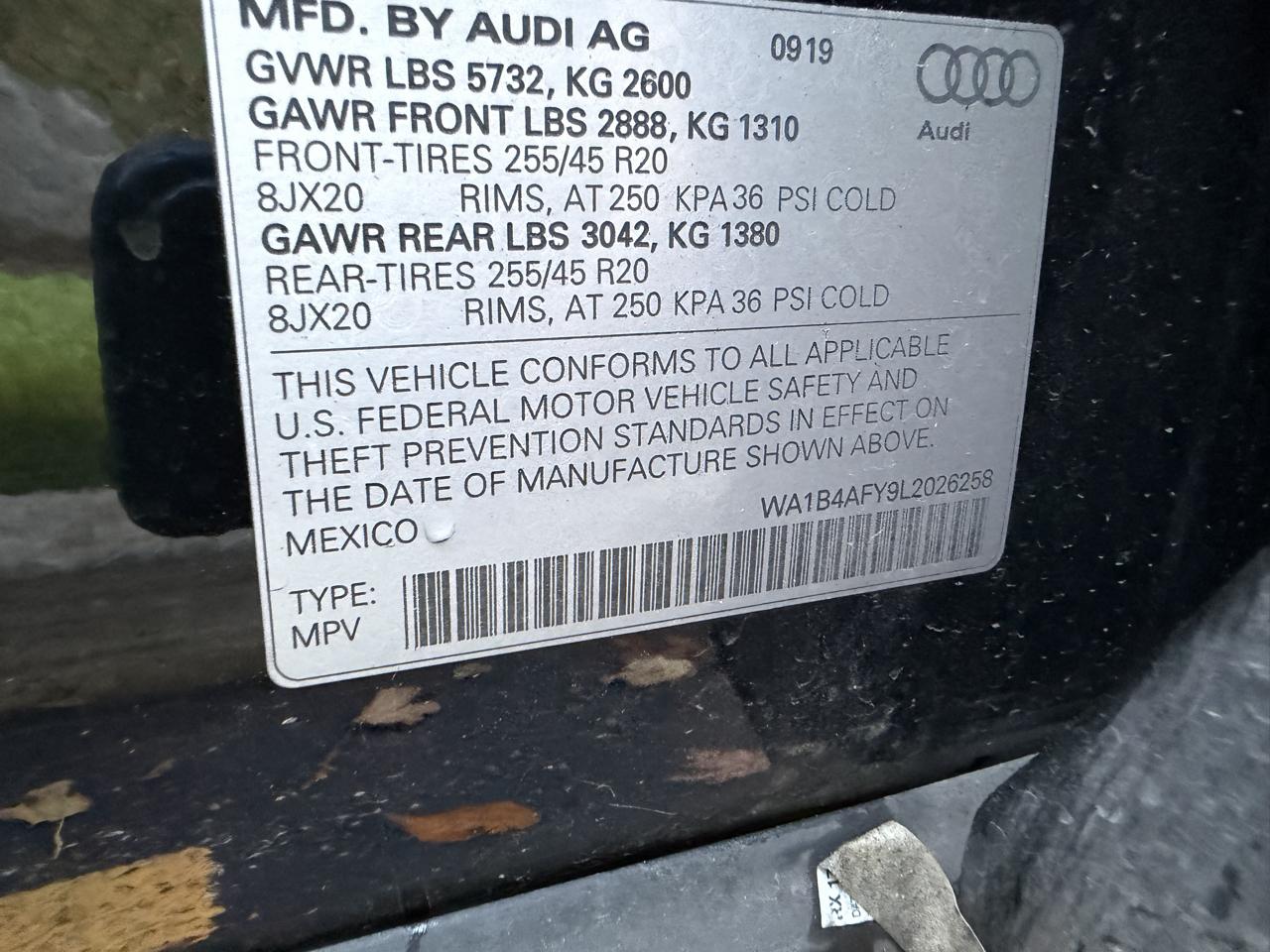 Audi SQ5 3.0T Premium Plus quattro 2020