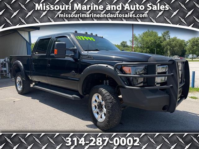 Black 2012 Ford F-350 Super Duty XLT Crew Cab LB 4WD Pickup Truck Four-Wheel Drive Automatic