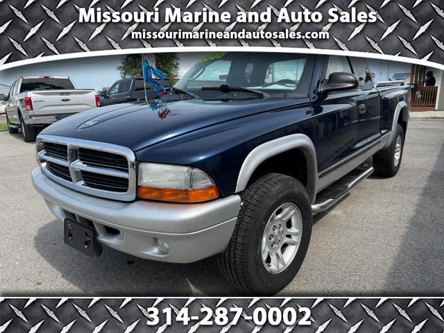 Dark Blue 2003 Dodge Dakota Pickup Truck Four-Wheel Drive Automatic
