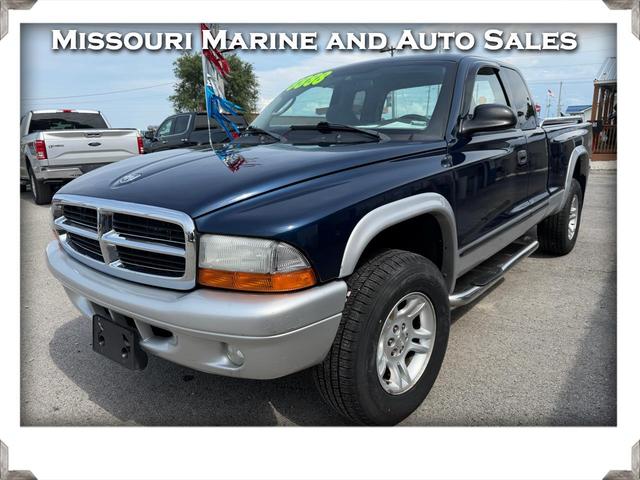 Dark Blue 2003 Dodge Dakota Pickup Truck Four-Wheel Drive Automatic
