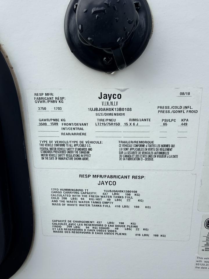 Jayco Hummingbird  2019