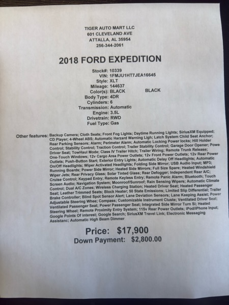 Ford Expedition XLT 2WD 2018