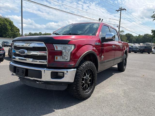 Red 2015 Ford F-150 Pickup Truck Four-Wheel Drive Automatic