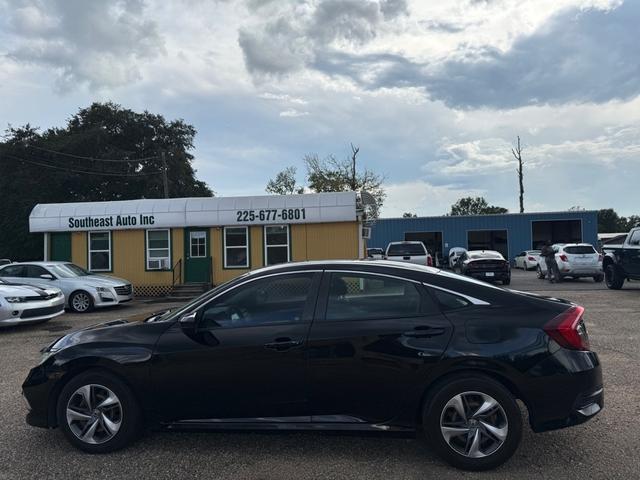 Black 2020 Honda Civic Sedan Front-Wheel Drive Continuously Variable Transmission