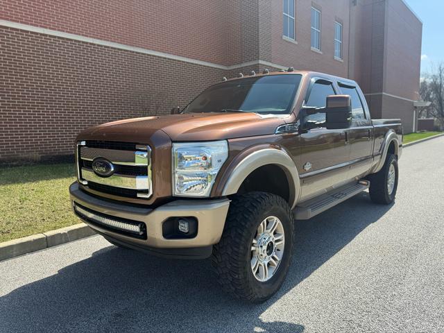Brown 2012 Ford F-250 Super Duty King Ranch Crew Cab 4WD Pickup Truck Four-Wheel Drive Automatic