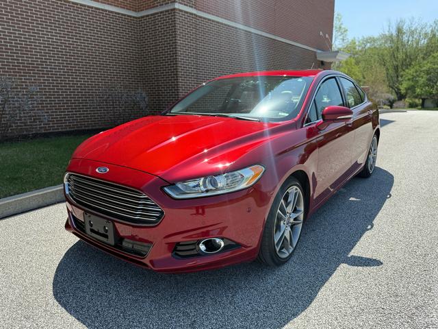 Red 2015 Ford Fusion Titanium Sedan Front-Wheel Drive Automatic