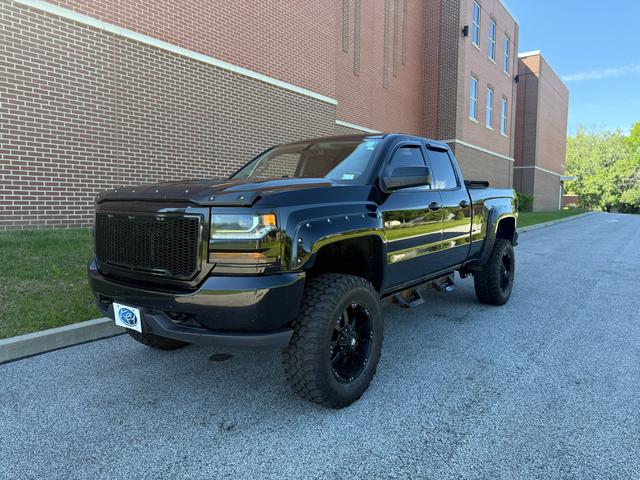 Black 2017 Chevrolet Silverado 1500 Custom Double Cab 4WD Pickup Truck Four-Wheel Drive Automatic