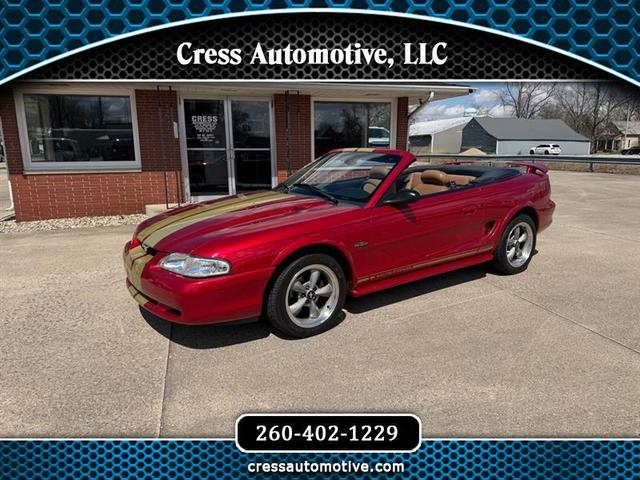 Red 1996 Ford Mustang GT Convertible RWD Convertible Rear-Wheel Drive 5-Speed Manual