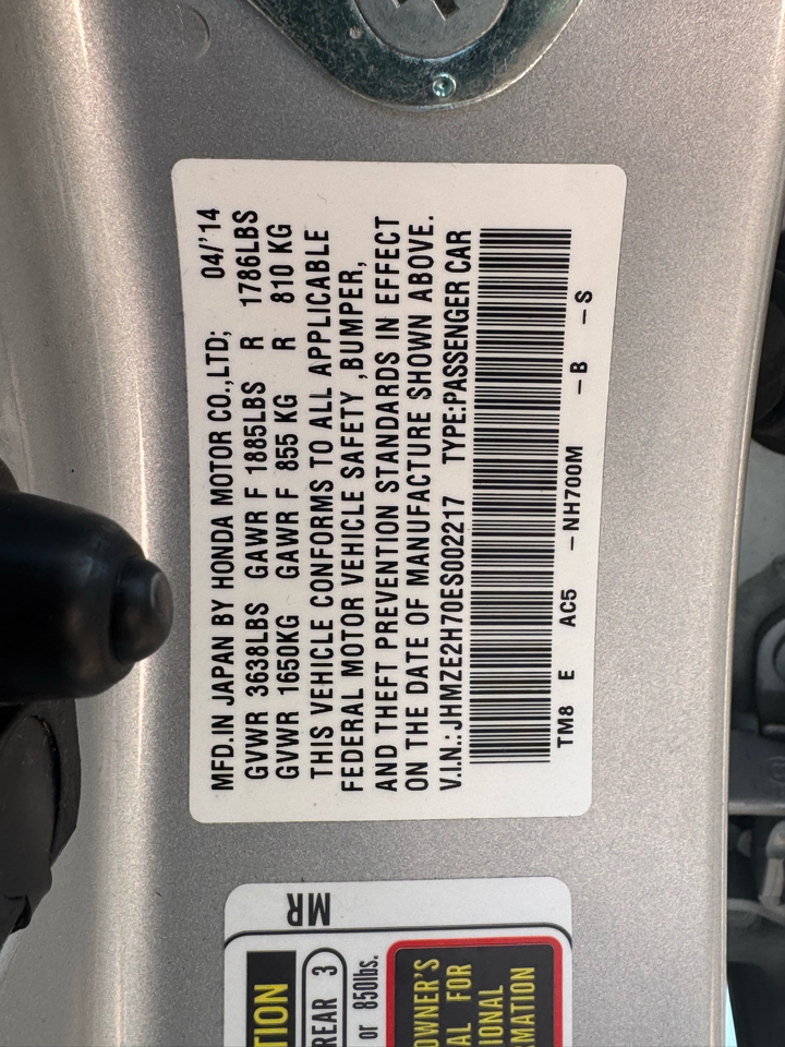 Honda Insight EX with Navigation 2014 Honda Insight EX with Navigation 2014