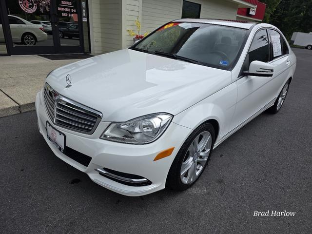 White 2013 Mercedes-Benz C-Class Sedan Rear-Wheel Drive Automatic