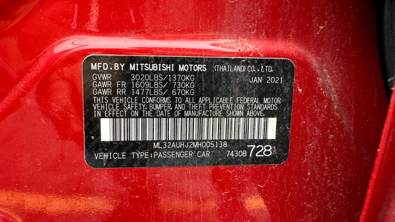 Mitsubishi Mirage ES CVT 2021 Mitsubishi Mirage ES CVT 2021