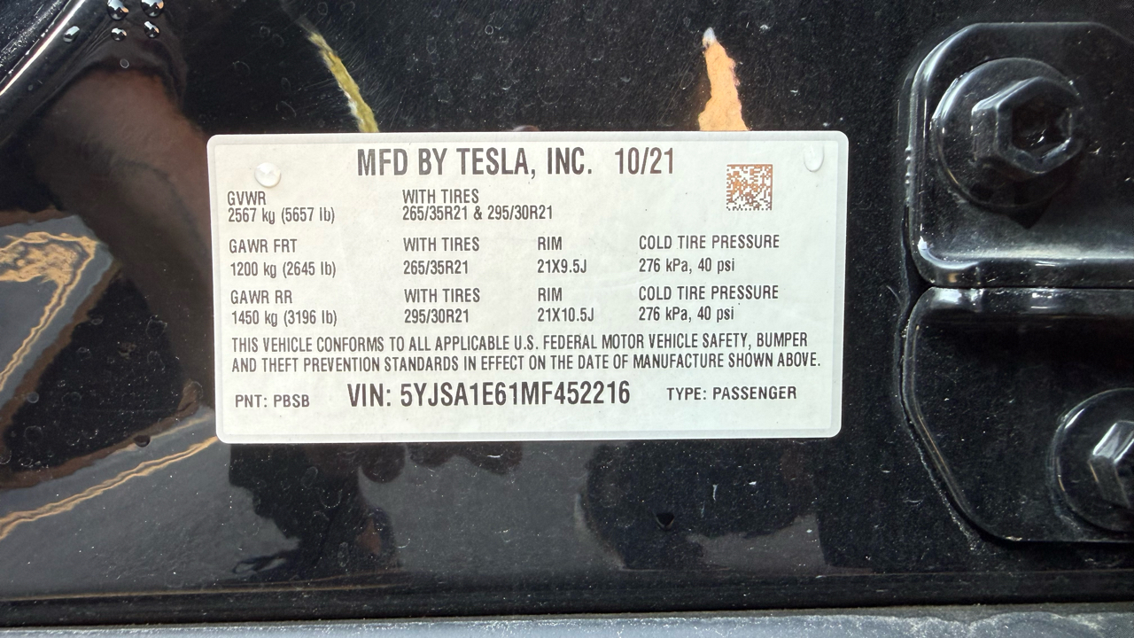 Tesla Model S Plaid AWD 2021 Tesla Model S Plaid AWD 2021