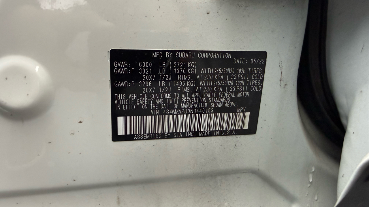 Subaru Ascent Limited 2022