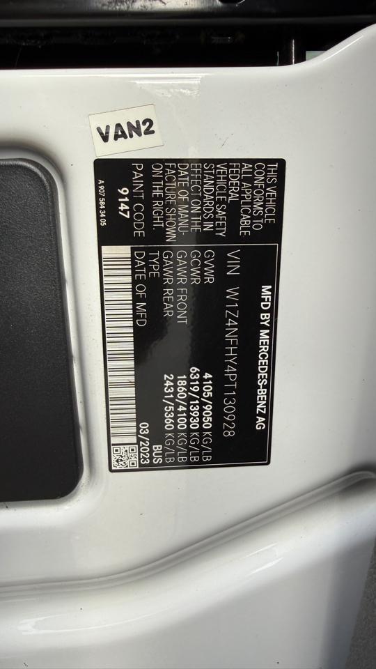 Mercedes-Benz Sprinter 2500 144-in. WB 2023