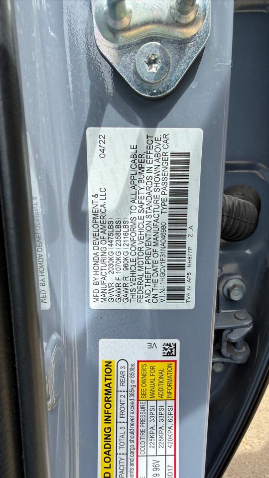 Honda Accord Sport CVT 2022