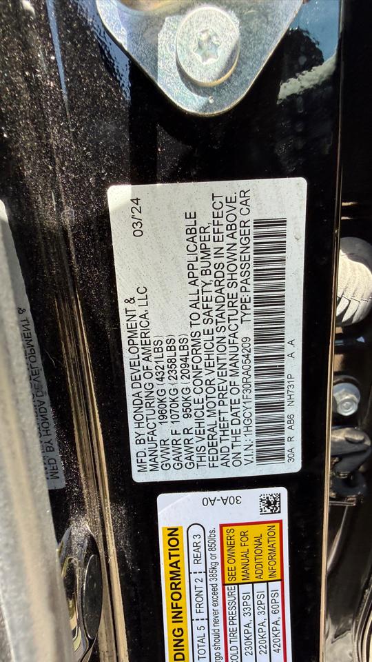 Honda Accord EX 2024