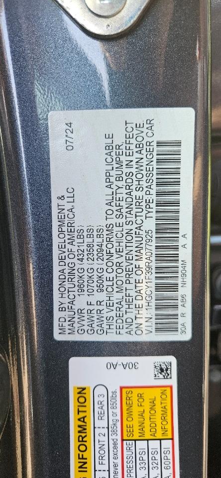 Honda Accord EX 2024