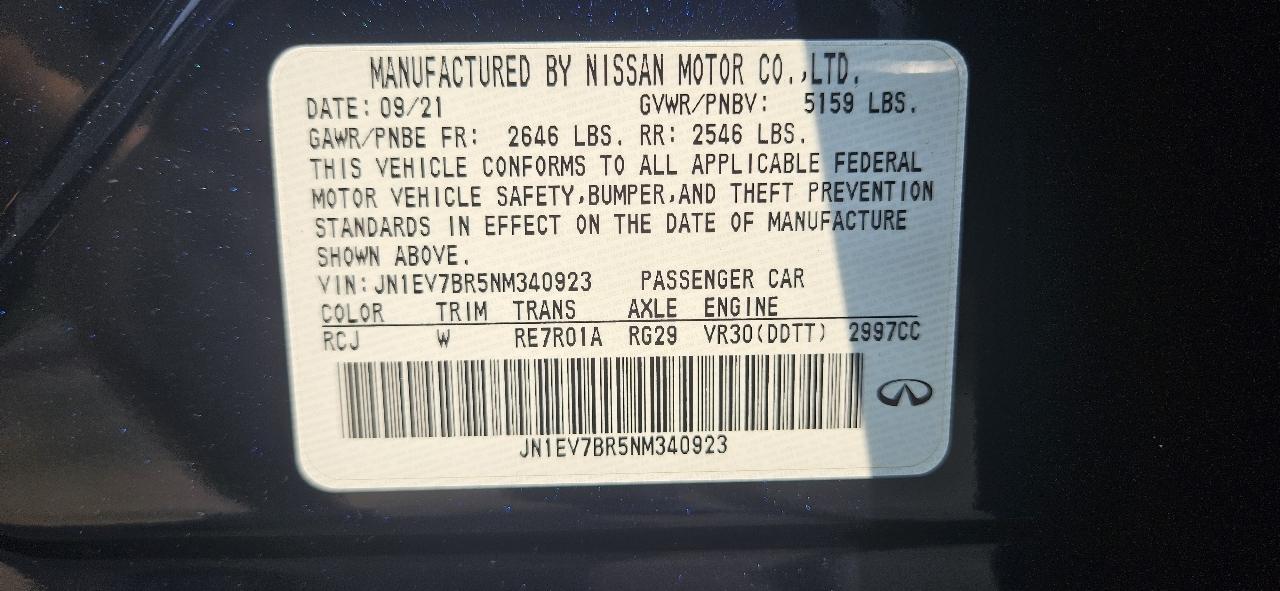 Infiniti Q50 3.0t LUXE AWD 2022