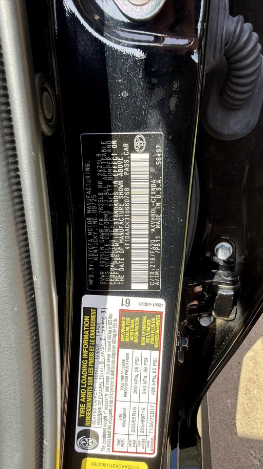Toyota Camry Hybrid XLE 2026