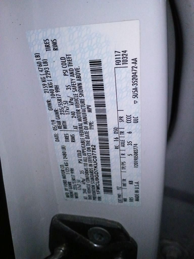 Ford Escape SE 4WD 2019