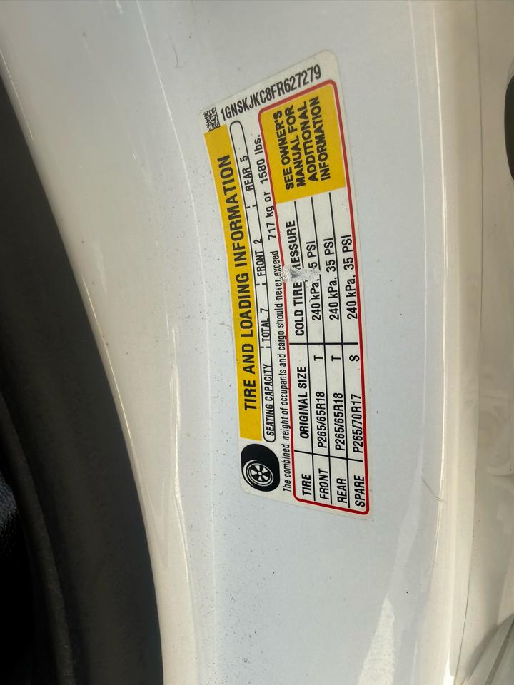 Chevrolet Suburban LT 1500 4WD 2015