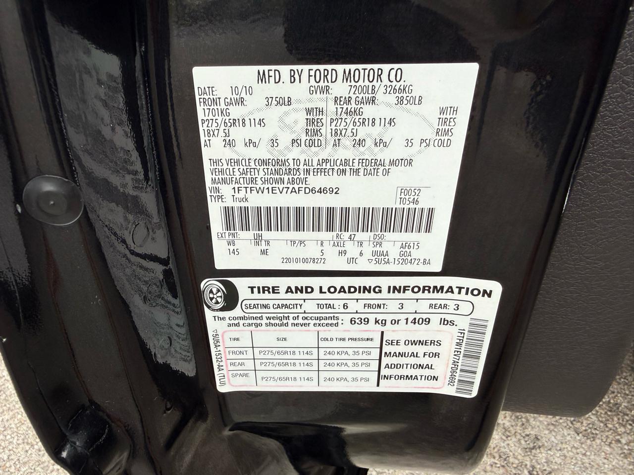 Ford F-150 Lariat SuperCrew 6.5-ft. Bed 4WD 2010