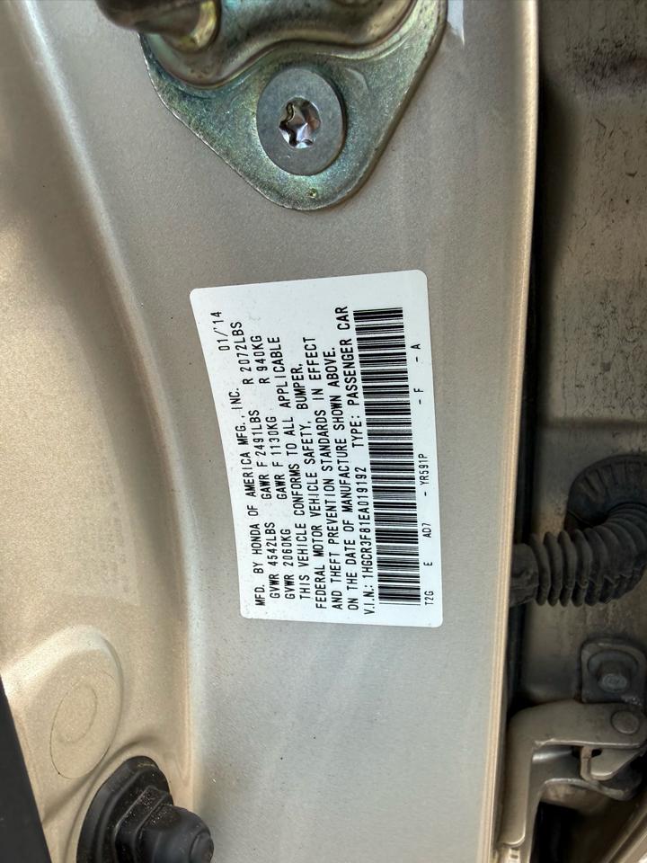 Honda Accord EX-L V6 Sedan AT 2014