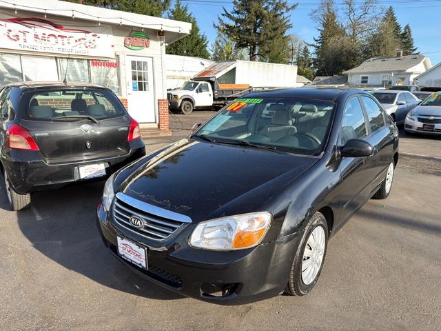 Black 2007 Kia Spectra EX Sedan Front-Wheel Drive Automatic