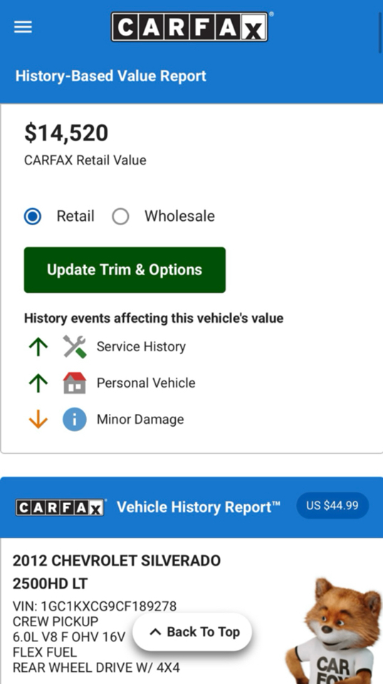 Chevrolet Silverado 2500HD LT Crew Cab 4WD 2012