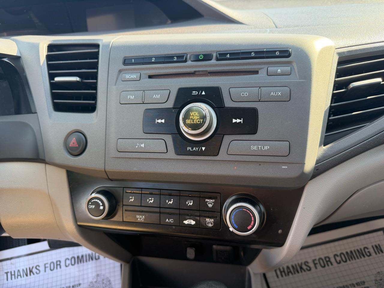 Honda Civic LX Sedan 5-Speed AT 2012