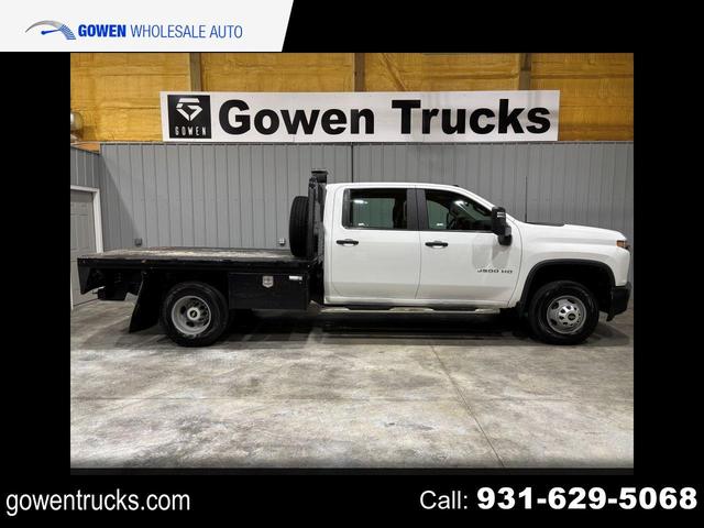 White 2022 Chevrolet Silverado 3500HD Work Truck Crew Cab LB DRW 4WD Pickup Truck Four-Wheel Drive Automatic
