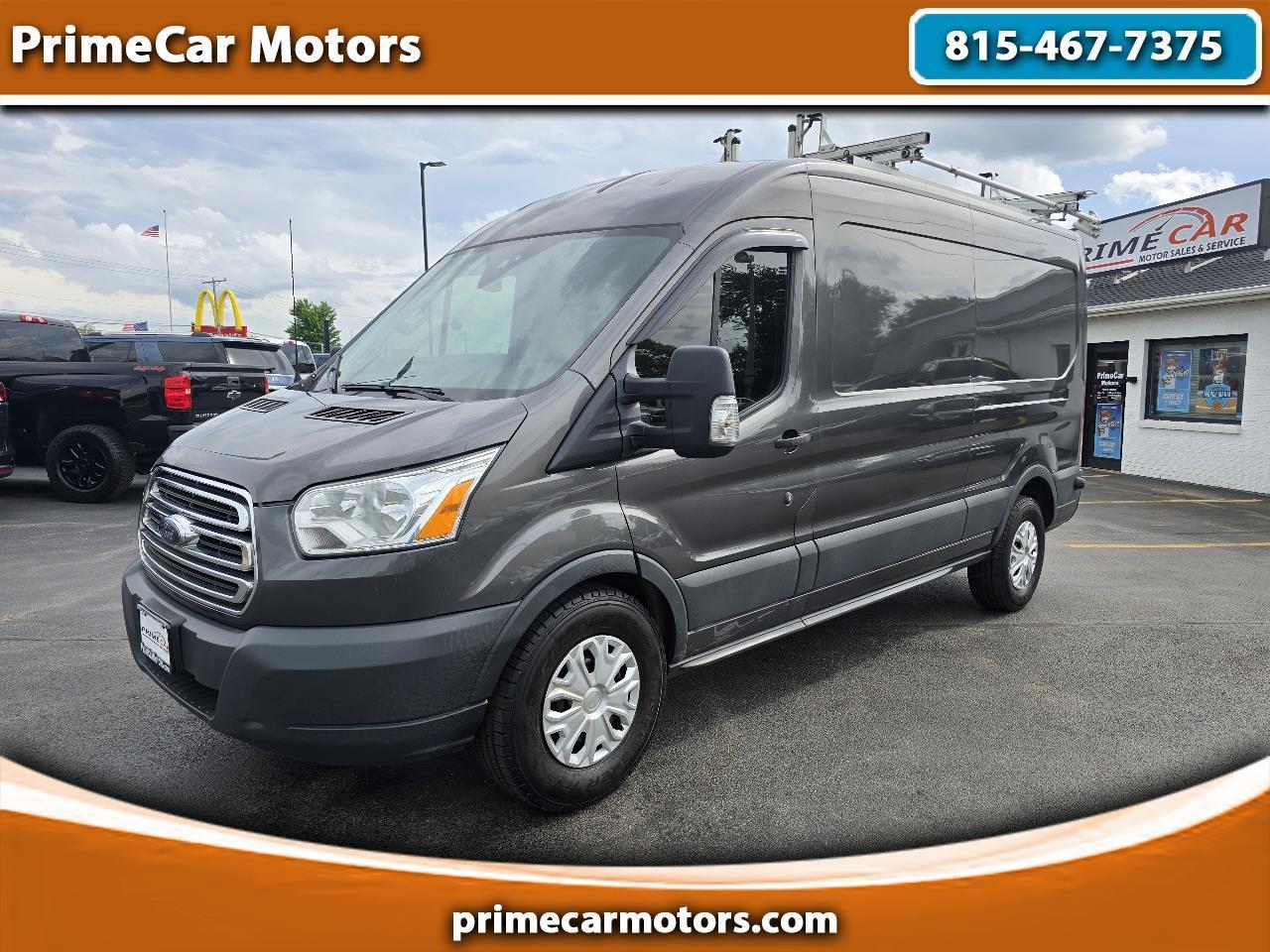 Gray 2017 Ford Transit Cargo 250 3dr LWB Medium Roof Cargo Van with Sliding Passenger Side Door Van Rear-Wheel Drive Automatic