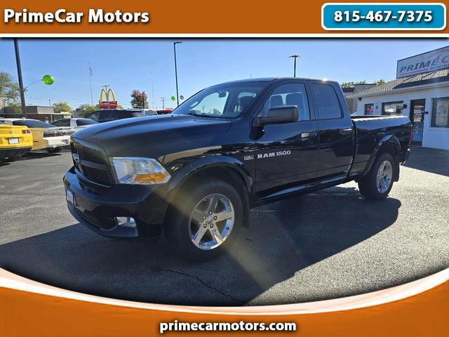 Black 2012 RAM 1500 Pickup Truck Four-Wheel Drive Automatic