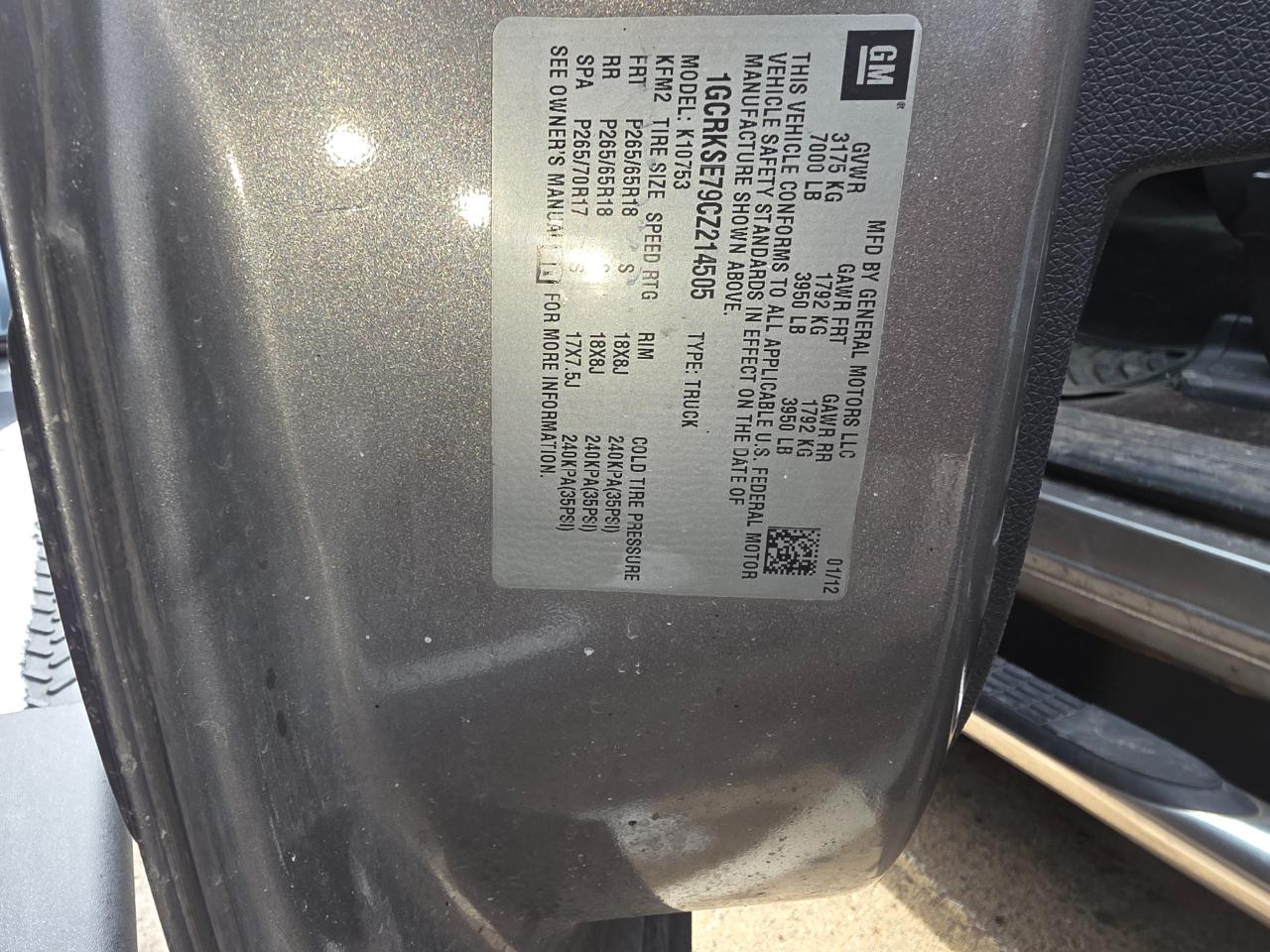 Chevrolet Silverado 1500 LT Ext. Cab 4WD 2012