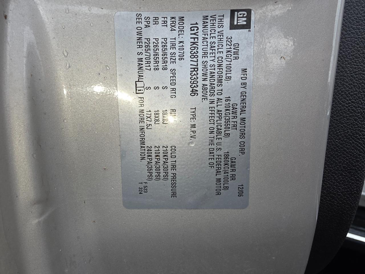 Cadillac Escalade AWD 2007